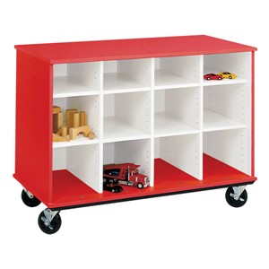 Counter-Height Mobile Shelf Storage Cabinet w/out Doors (12 Compartments)